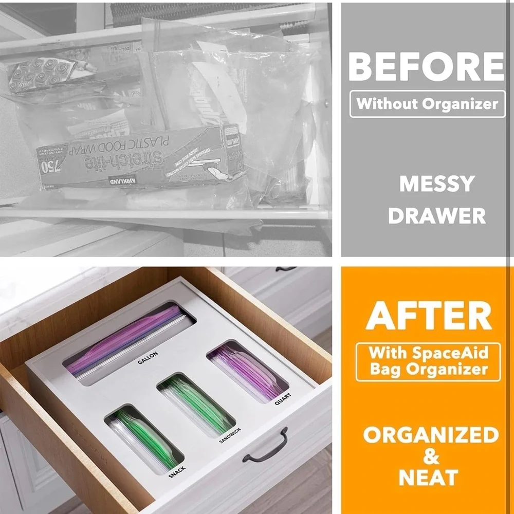 White Drawer Storage Bag Organizer (A35)